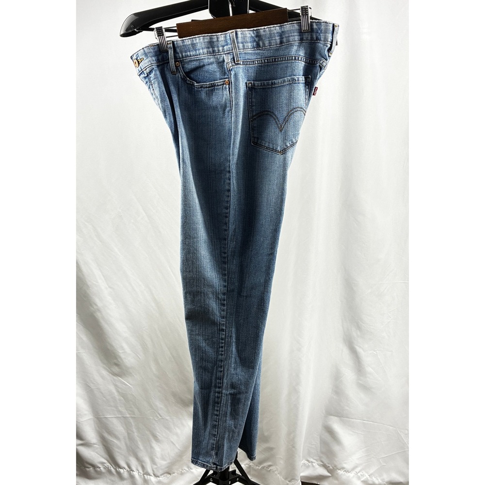 Levis 525 Perfect Waist Straight Leg Jeans Medium Wash Blue Denim Y2K Casual